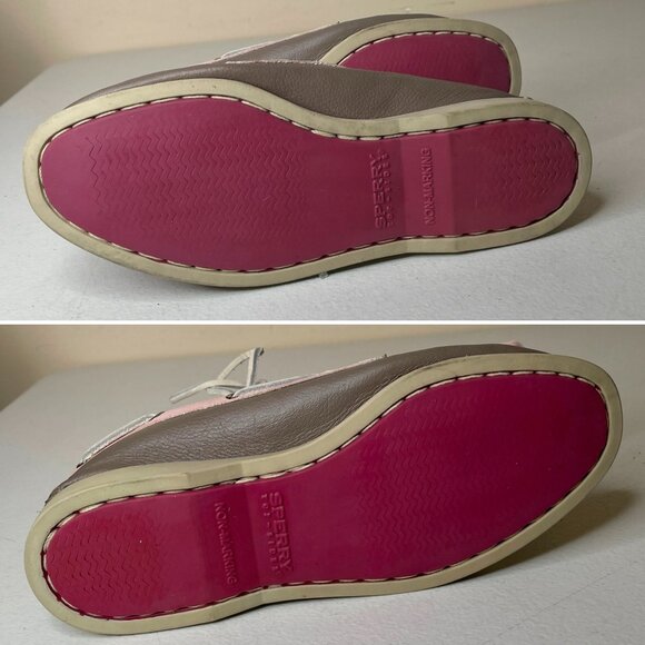 Sperry Top-Sider Tan Pink Authentic Original Boat Shoe Sneaker Size 5.5 - Picture 10 of 16